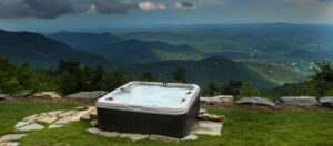 Artesian Elite Spa's hot tubs on a hilltop