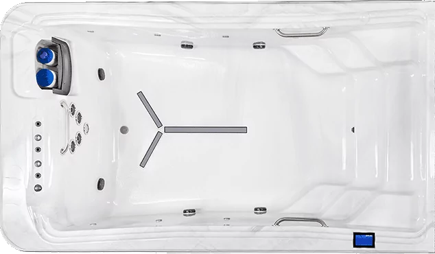 DT-19 Pool Side for DT-19 Top View Fitness Pool By Tidal Fit Swim Spas