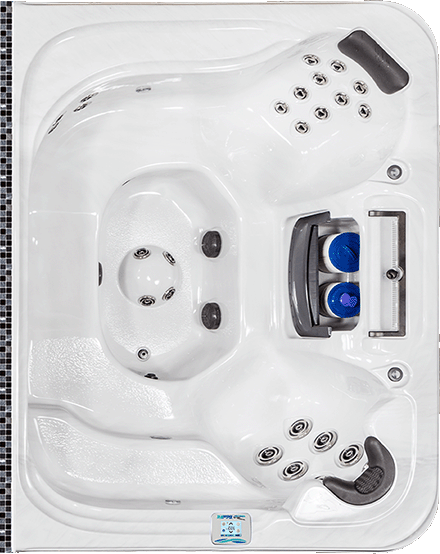 DT-19 Spa Side for DT-19 Top View Fitness Pool By Tidal Fit Swim Spas