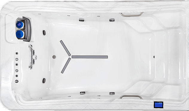 DT-21 Pool Side for DT-21 Top View Fitness Pool By Tidal Fit Swim Spas
