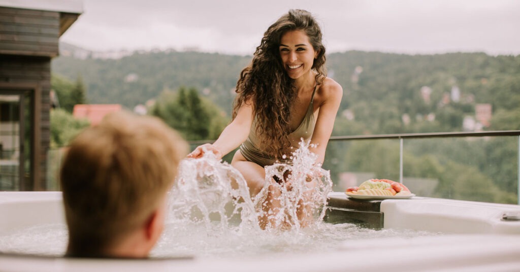 Soaking In A Hot Tub- How Long Is Just Right?- Well-Being. A girl flirting