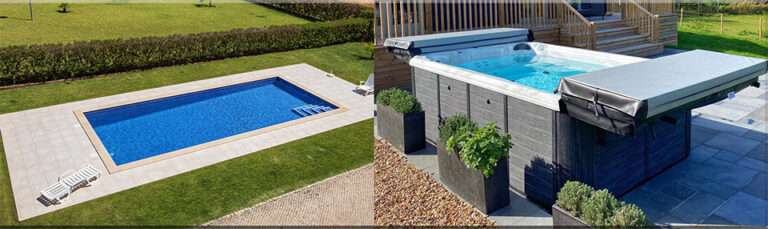 A comparison of a pool vs a hot tub