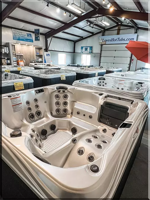 Loves-Hot-Tub-Show-Room-Can-You-Put-An-Outdoor-Hot-Tub-Indoors- - Love's Hot Tubs Love's Hot Tubs indoors show room