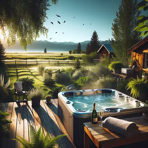 The-Complete-Guide-to-Hot-Springs-Benefits-for-Your-Hot-Tub-Holistic-health-benefits-of-hot-springs - Love's Hot Tubs A hot tub in a backyard in idaho