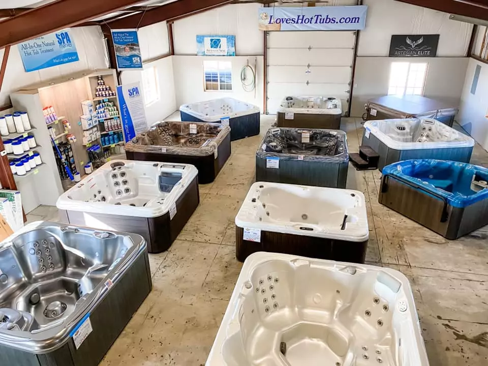 Love's Hot Tubs Show Room