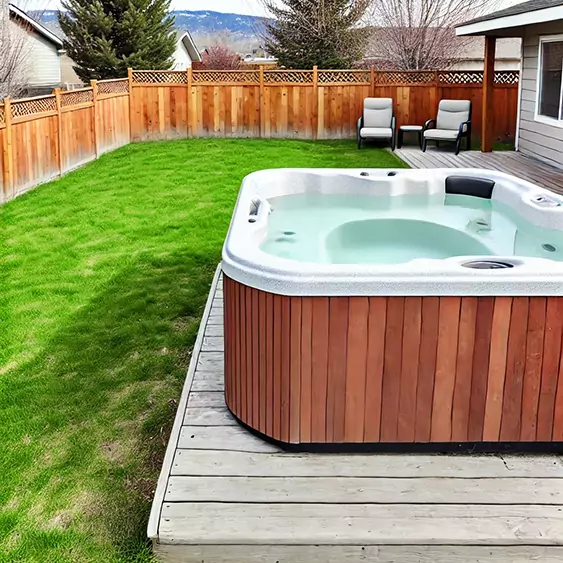 How-to-Properly-Shock-Your-Hot-Tub-or-Spa-why-is-shocking-a-hot-tub-necessary-1 - Love's Hot Tubs A hot tub in a backyard