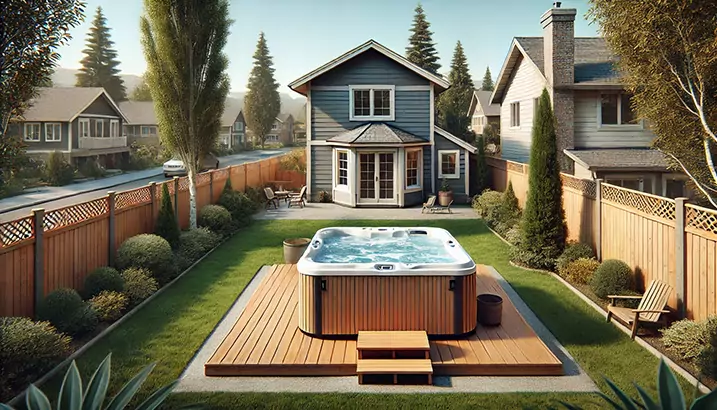 How-To-Maintain-A-Hot-Tub-A-Complete-Guide - Love's Hot Tubs A hot tub in a backyard