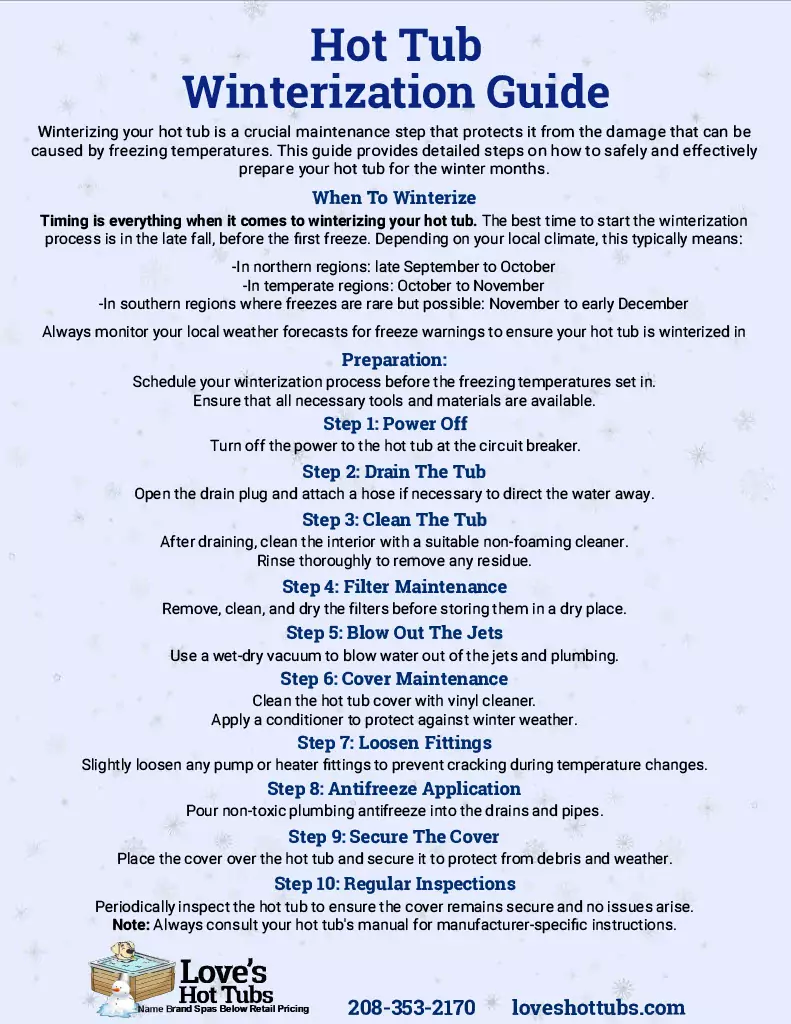 How to Winterize a Hot Tub