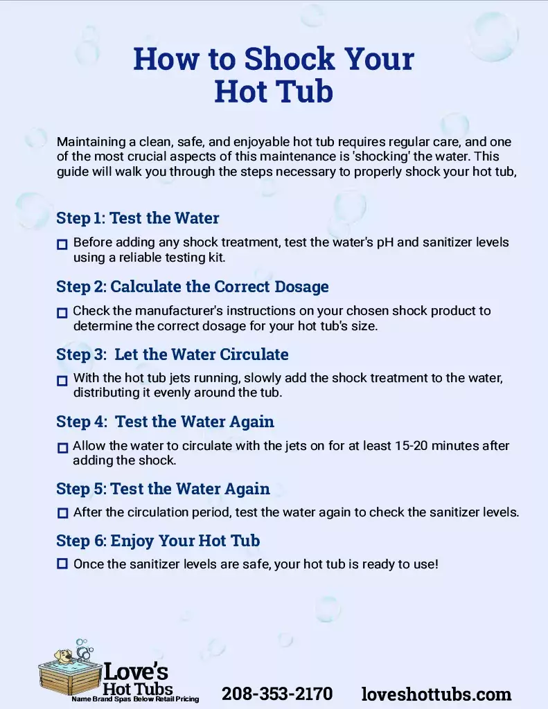 How to shock your hot tub